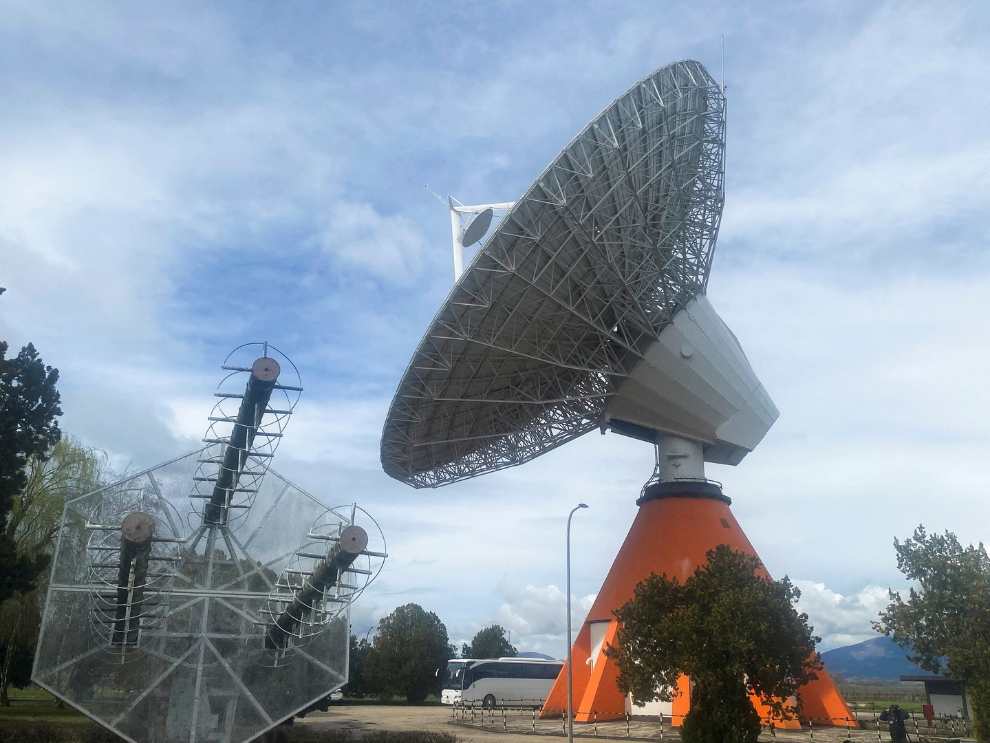 Antennas at Telespazio's Fucino space center in Ortucchio, Italy, pictured on March 4, 2024. [REUTERS/YONHAP]
