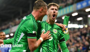 Trai Hume celebrates