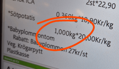 Frugan bad om "typ ett kilo" sötpotatis