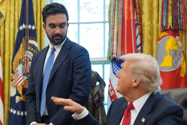 President Donald Trump talks after meeting with New York City Mayor-elect Zohran Mamdani in the Oval Office
