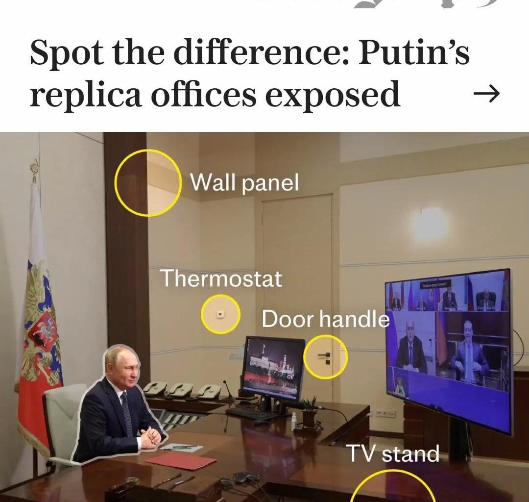 Putin’s replica offices in different parts of Russia to conceal his whereabouts