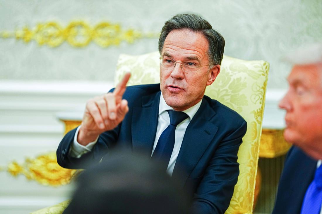 Mark Rutte im Oval Office.