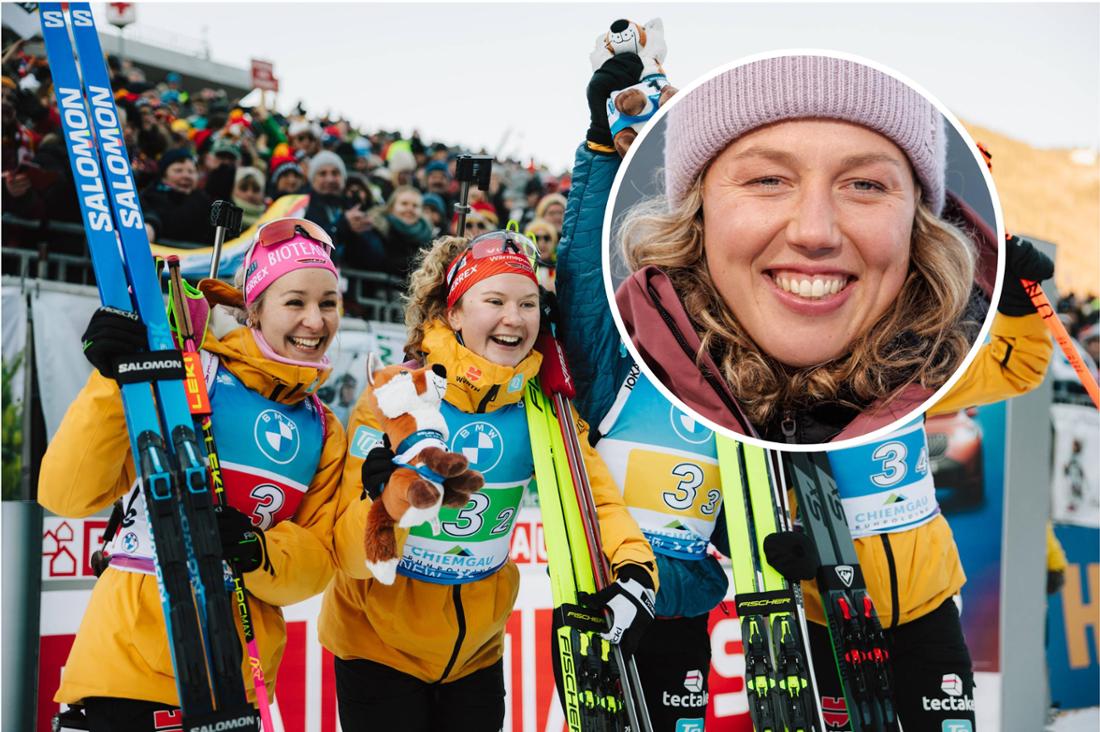 Das Lachen verbindet. Selina Grotian wird Laura Dahlmeier in guter Erinnerung halten.