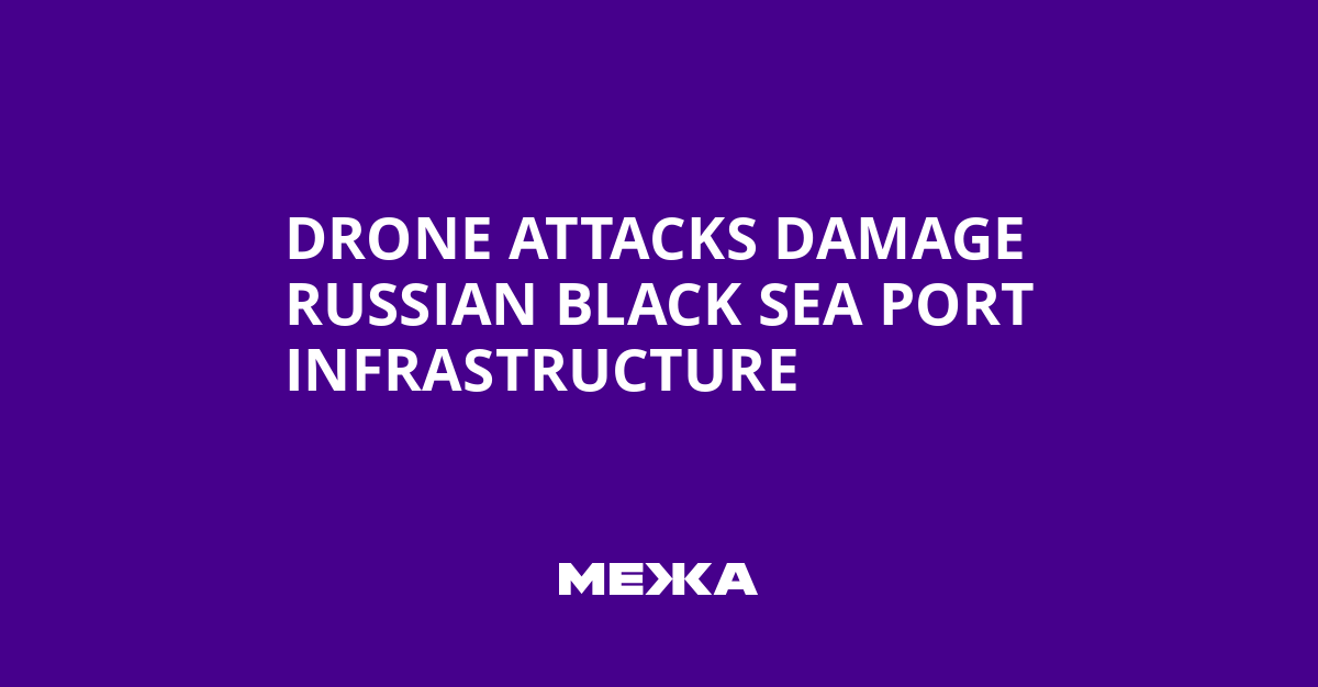 Drone Attacks Damage Russian Black Sea Port Infrastructure