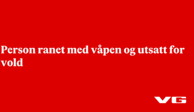 Person ranet med våpen i natt