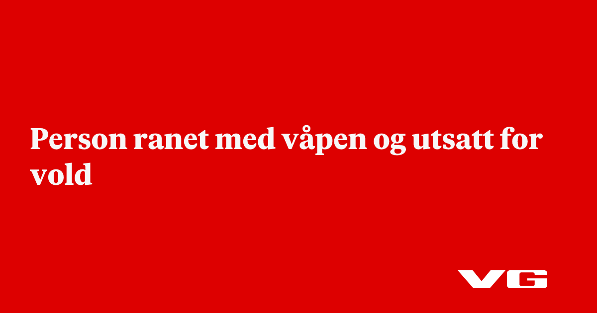 Person ranet med våpen i natt