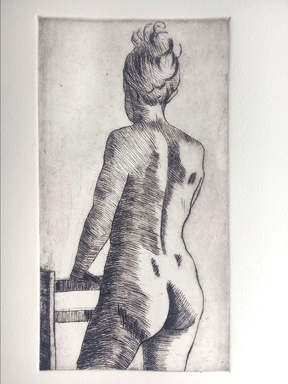 <em>Standing Nude from the Back</em> by Lino Borg