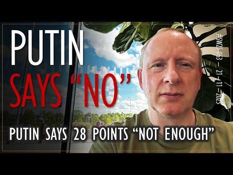 Putin Says No to Trump's 28 Points - Demands "More" in Delusional Rant
