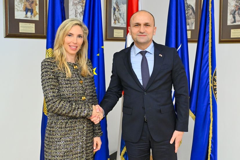 Croatia’s Deputy Prime Minister and Minister of Defence, Ivan Anušić and United States Ambassador to Croatia, Nicole McGraw,