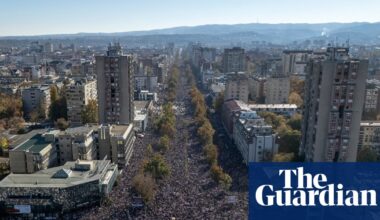 Huge crowds gather on first anniversary of Serbian train station disaster | Serbia