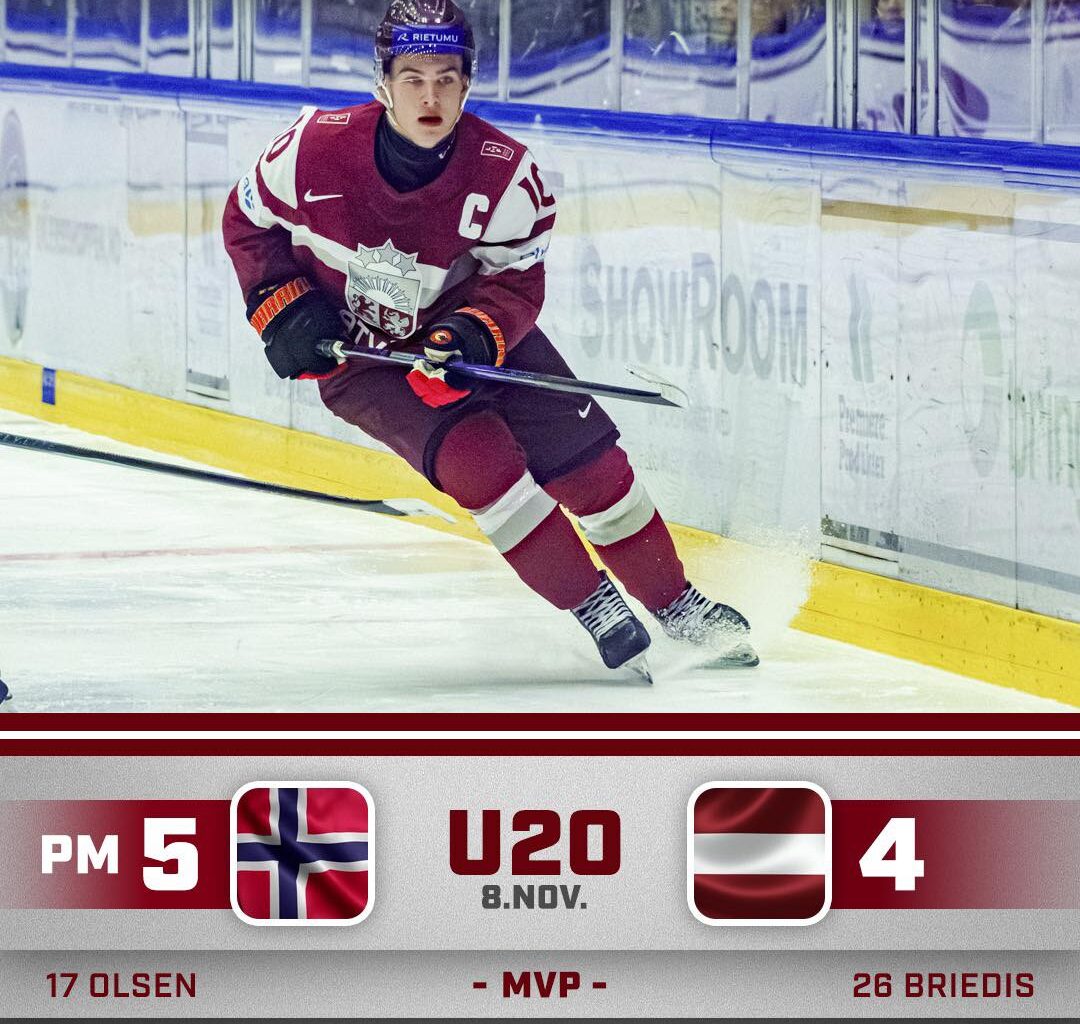 Tukumnieks Markuss Sieradzkis gūst vārtus Latvijas U-20 izlasē pret Norvēģiju