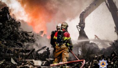 Fire at Għaxaq scrapyard brought under control as emergency operations continue