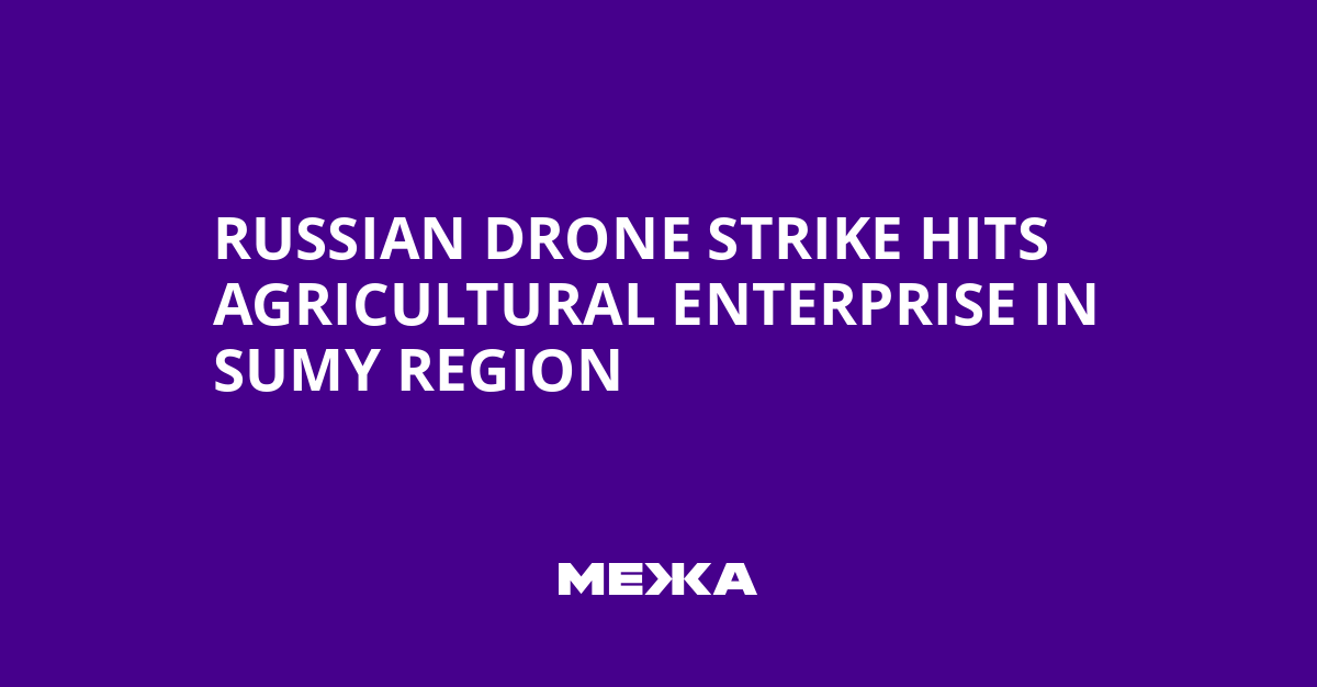 Russian Drone Strike Hits Agricultural Enterprise in Sumy Region | Ukraine news