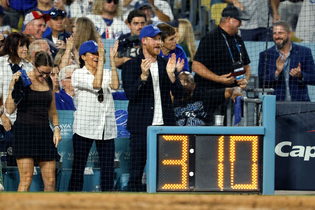 The Duke and Duchess both wore Dodgers hats at the game