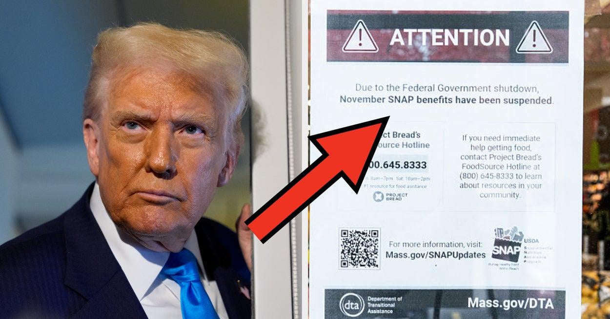 People Are Not Holding Back Their Rage Over Trump Saying He Was Going To Hold Back SNAP Benefits Until The Shutdown Ended