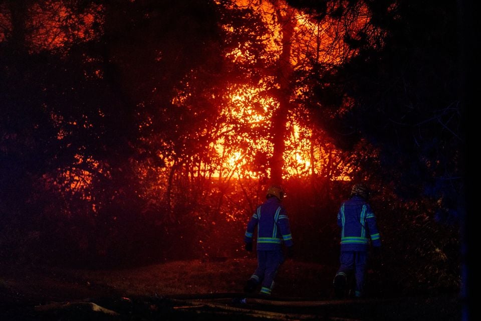 The blaze is in north Belfast (Credit: Kevin Scott)