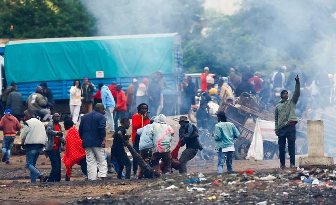During post-election protests against President Samia Suluhu Hassan's victory, at the Namanga border post in Tanzania, on October 30, 2025.