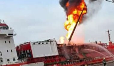 WW3 fears erupt as NATO country's ship explodes into flames after 'drone strike' | World | News