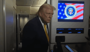 Donald Trump tells reporter ‘quiet Piggy’ when asked about Epstein files