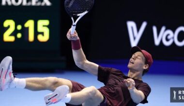 Sinner po napetem obračunu ugnal Alcaraza in ubranil naslov v Torinu