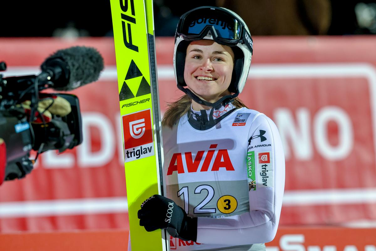 Nika Vodan, ki je imela v lanski sezoni veliko težav s poškodbo (osvojila je le 20 točk), je danes kar dobro opravila svoje delo. Foto: EPA Nika Vodan, ki je imela v lanski sezoni veliko težav s poškodbo (osvojila je le 20 točk), je danes kar dobro opravila svoje delo. Foto: EPA