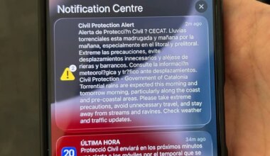 Protecció Civil envía una alerta "preventiva" a los móviles por el temporal que se acerca a Catalunya