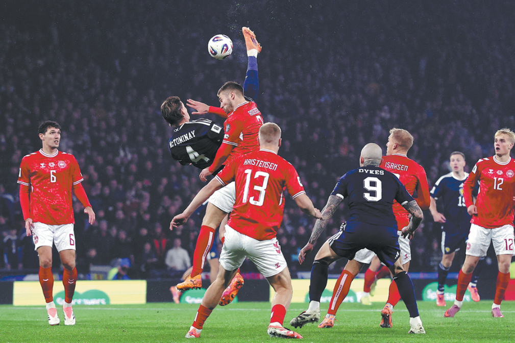 Scotland stuns Denmark with late rally