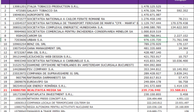 28 de companii din Romania au datorii la stat cat tot deficitul bugetar pe primele 8-9 luni din 2025