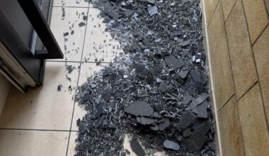 Breaking glass in Belgium.