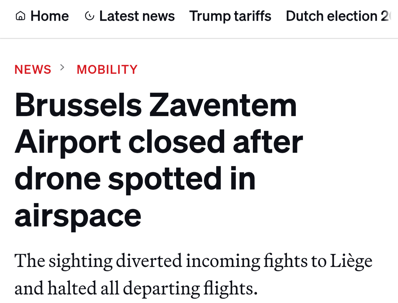 A hello from Belgium, we're also in the airport shutdown club.