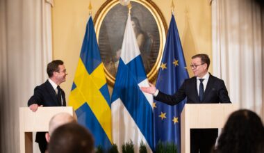 Prime Ministers Kristersson and Orpo in a press conference