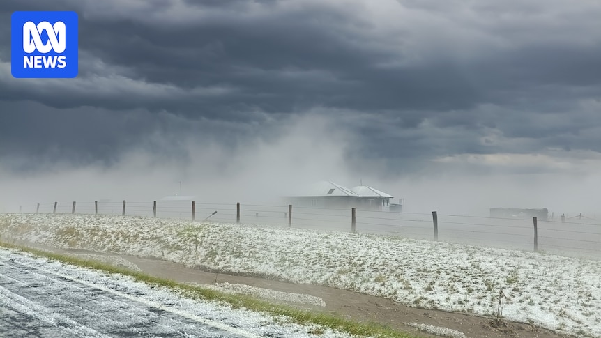 South-east Queensland lashed by two days of giant hail, with the possibility of more storms to come