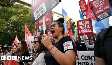 Thousands take to Lisbon streets over Portugal's proposed labour laws