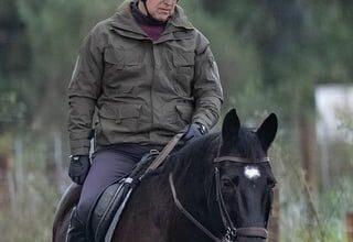 Andrew spotted again on Windsor Castle grounds riding a horse and looking sad after he and Fergie are kicked out of Mayfair club