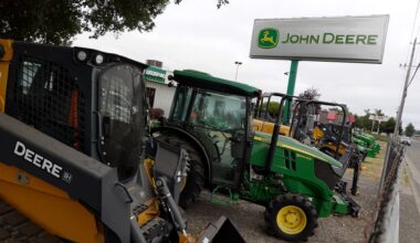 As farmers tighten their belts, they may be less likely to spend on the expensive farm equipment John Deere sells.