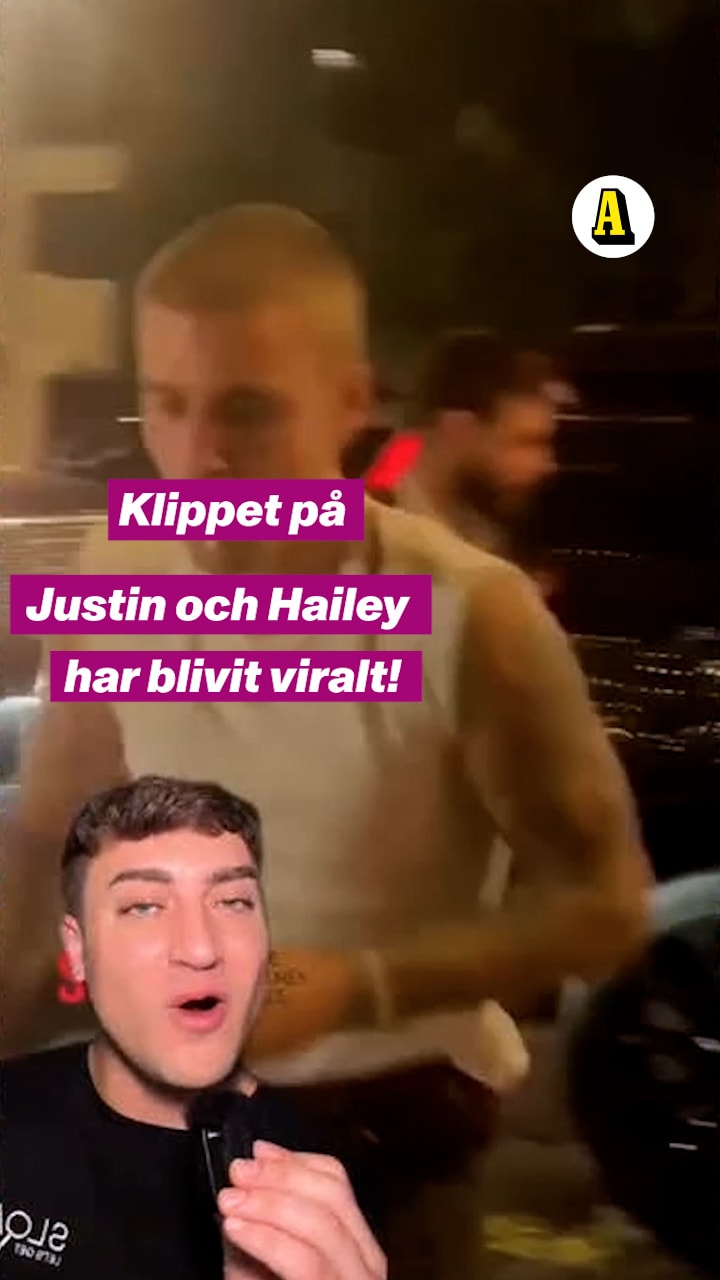 Klippet på Justin och Hailey Bieber har blivit viralt