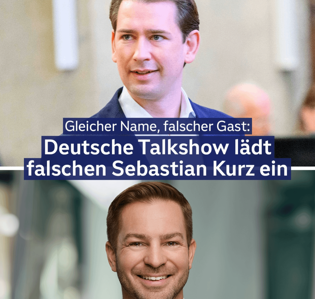 Deutsche Talkshow lädt falschen Sebastian Kurz ein