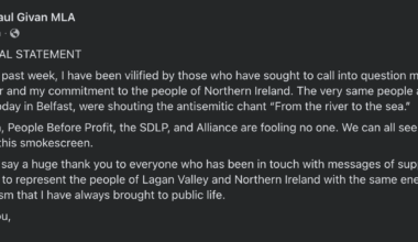 Paul Givan's Response to this weeks criticism