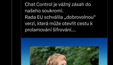 Zvláštní, že proti Chat controlu nikdo veřejně nevystupuje. Kde je Milion chvilek mimochodem?