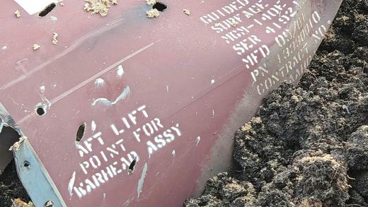 En del av en ukrainsk Atacms som ryskt försvar säger sig ha skjutit ner.