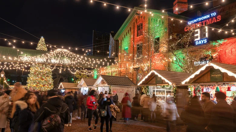 Festive lights at Distillery Winter Village