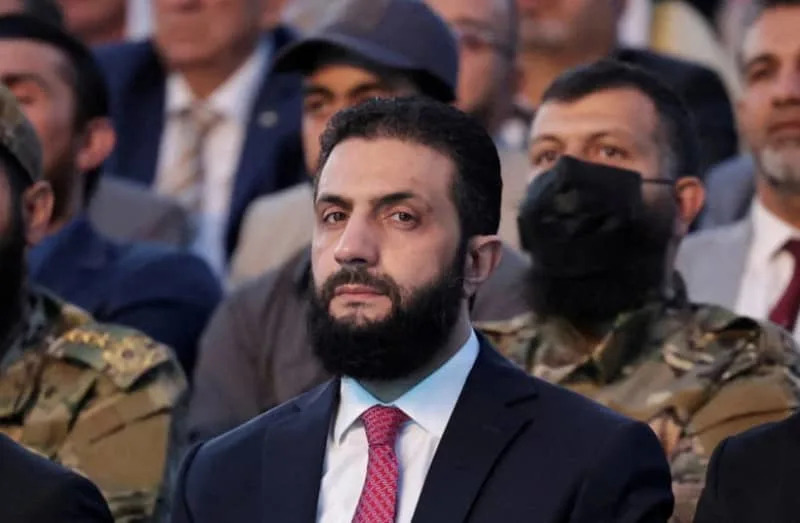 Syria’s interim President Ahmed al-Sharaa looks on as he attends the “Aleppo, Key to Victory” celebration marking Syria’s liberation, in Aleppo, Syria May 27, 2025. (credit: REUTERS/KHALIL ASHAWI/FILE PHOTO)