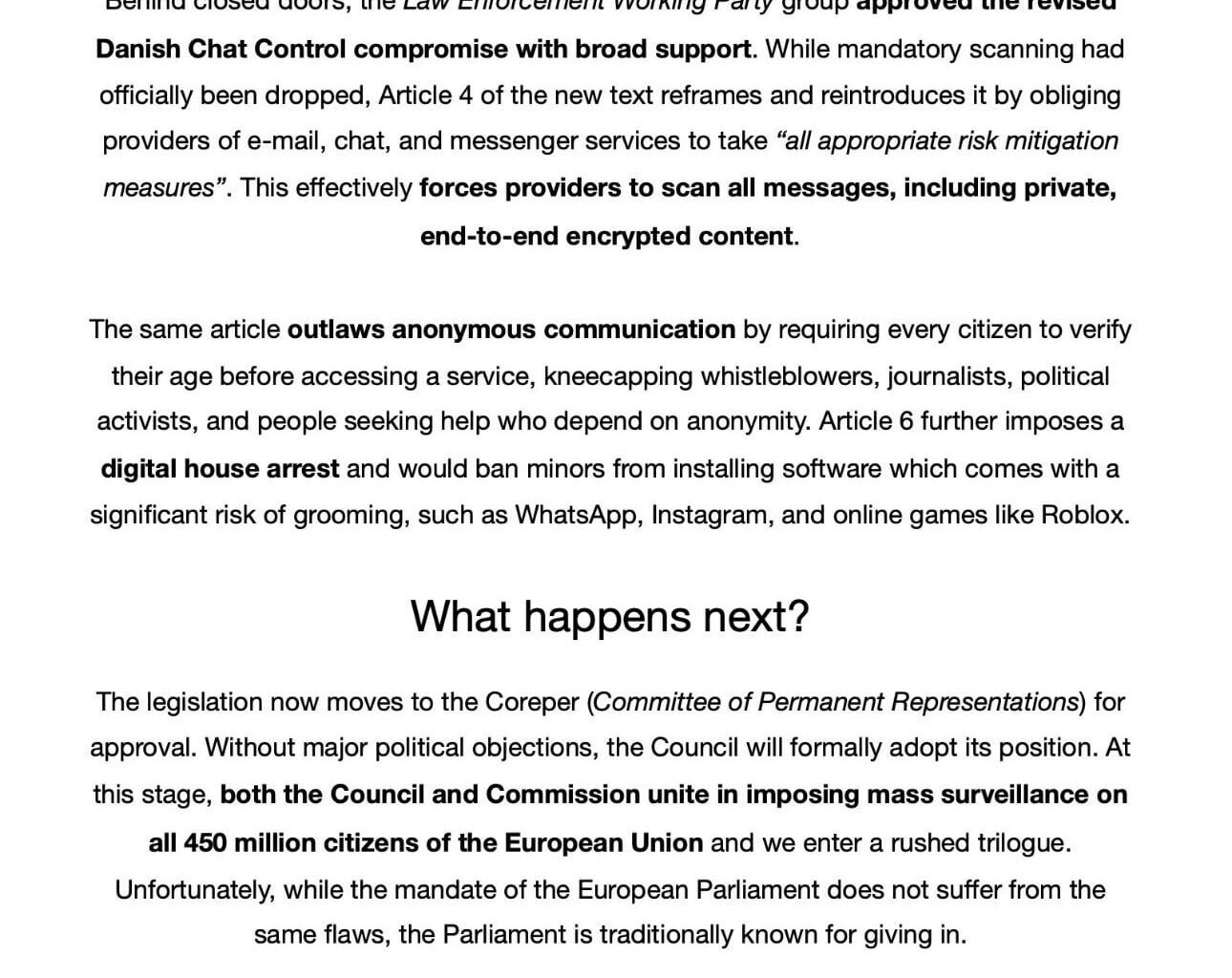 Taky jste si mylně mysleli, že EU Chat Control znovu vytáhnou nejdřív za rok? Netrvalo jim to ani měsíc, kundám.