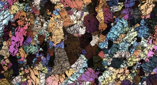 mosaic pattern of different crystals