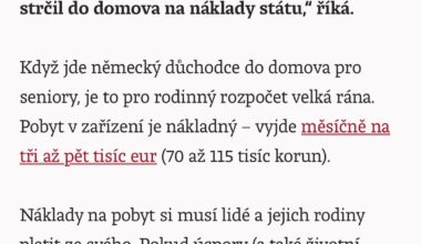 ANO chce zavést financování domovů pro seniory z majetku seniorů. Senioři by mohli přijít o nemovitosti.
