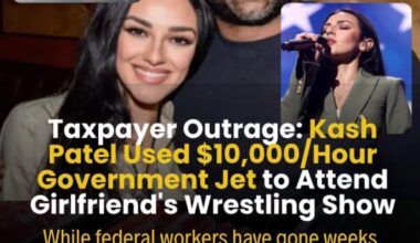 Cash Patel treating Air Force jets like UberXL. $10K/hr to attend and pick up his girlfriend from a wrestling show — truly the people’s government. 😂