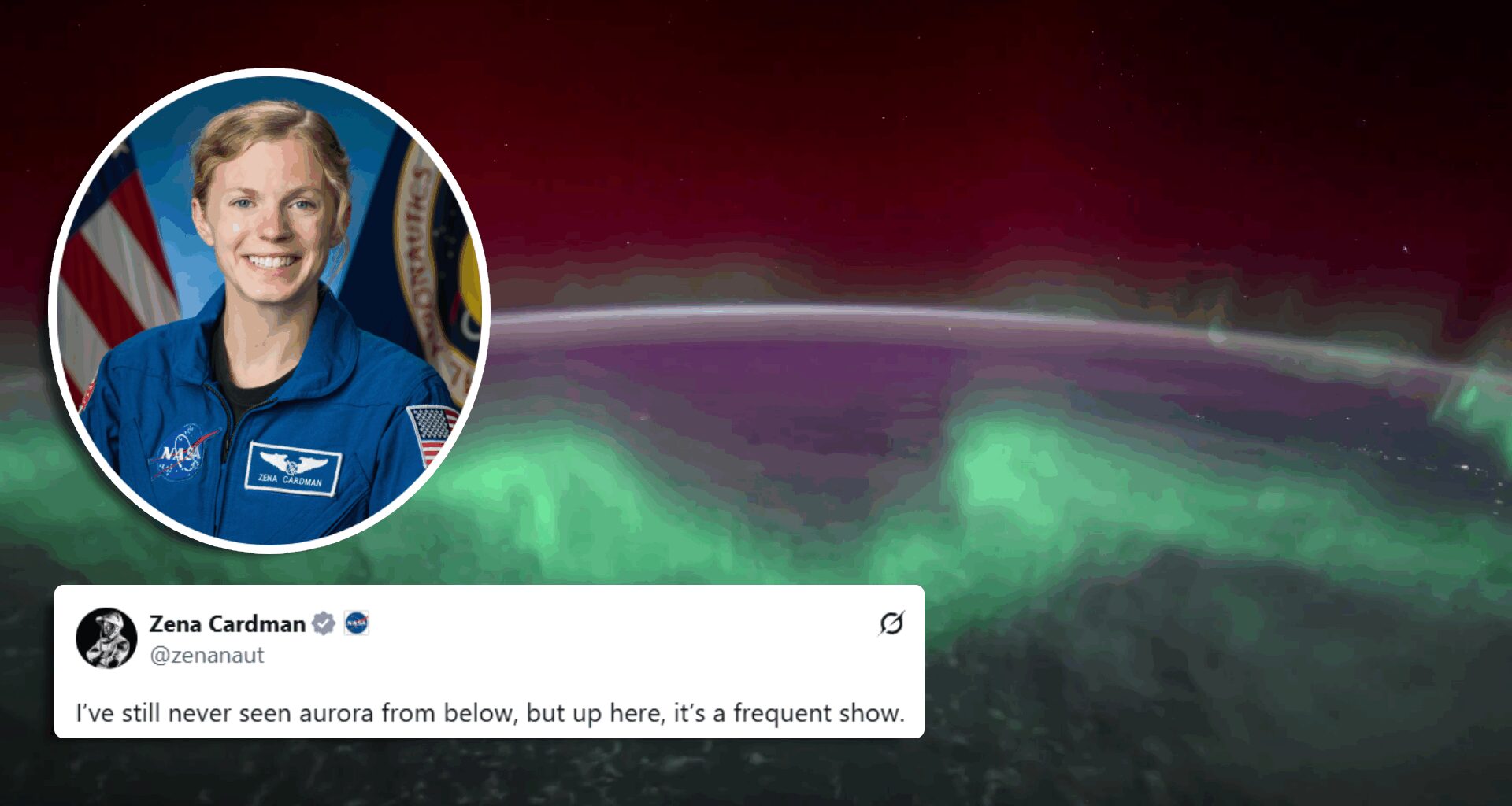 NASA Astronaut Zena Cardman Captures Incredible Visual Of Aurora From Space (Watch Video)