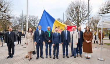 Taking over of Moldova's presidency at Council of Europe marked with raising of national flag, tricolour tram's launch