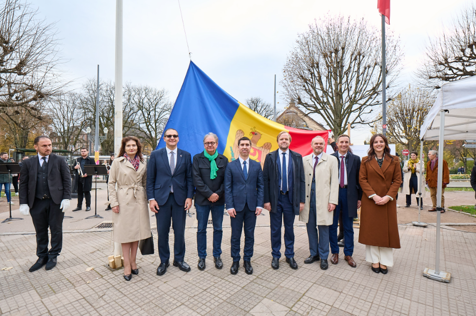 Taking over of Moldova's presidency at Council of Europe marked with raising of national flag, tricolour tram's launch