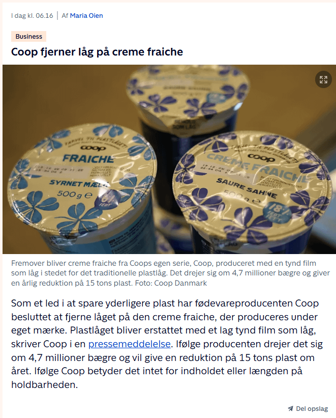 Hvor meget betyder det at der ikke er låg på creme fraichen?